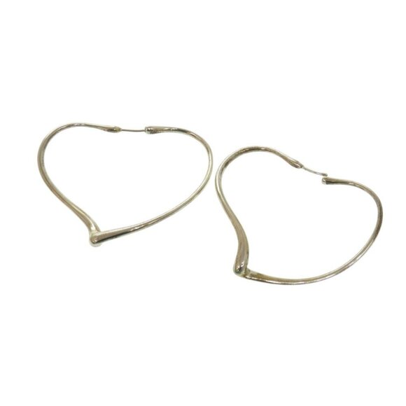TIFFANY Silver Heart Earrings - Picture 4 of 4